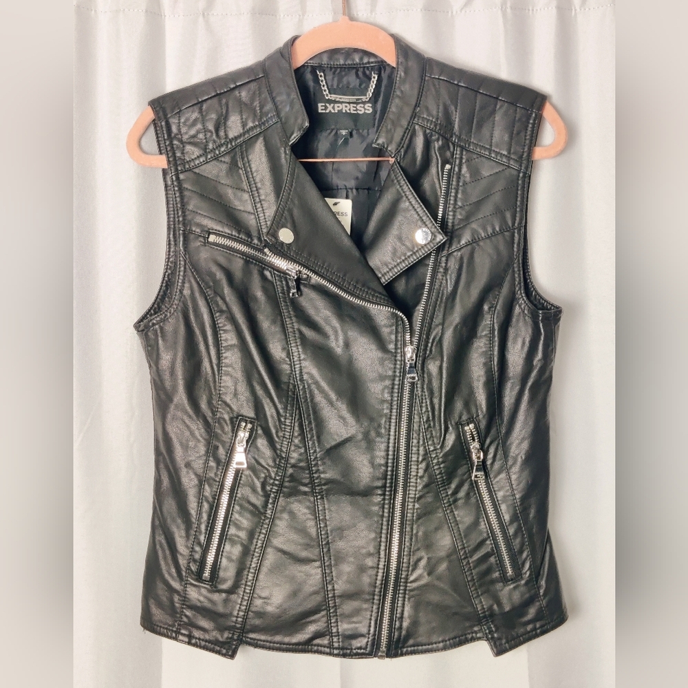 Express Pleather Vest - S